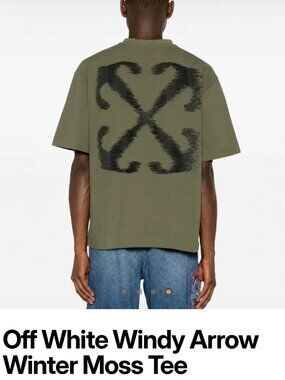 Off-White Windy Arrow Tee (Winter Moss)